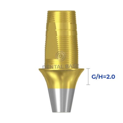 Tin GEO Титановое основание, совместимое с Astra Tech / Астра Теч  3.5/4.0 для мостовидных изделий G/H=2 мм.
