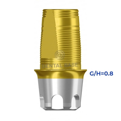 Tin GEO Титановое основание, совместимое с Мис Ц1 ВП / Mis C1 WP для одиночных изделий G/H=1.3 мм.