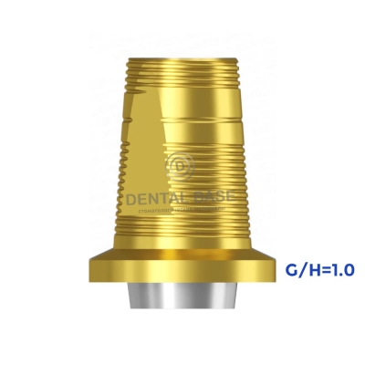Tin GEO Титановое основание, совместимое с Нобель Реплейс 5.0 / Nobel Replace 5.0 для мостовидных изделий G/H=1 мм.