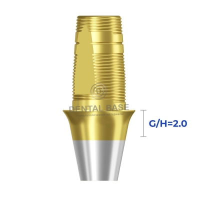 Tin GEO Титановое основание, совместимое с Osstem Regular / Осстем Регуляр для мостовидных изделий G/H=2 мм.
