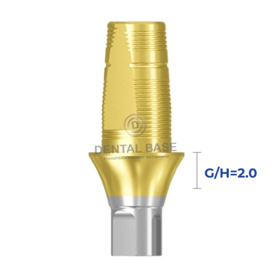 Tin GEO Титановое основание, совместимое с Straumann Bone Level / Штрауманн Бон Левел NC для одиночных изделий G/H=2 мм.