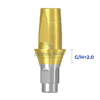 Tin GEO Титановое основание, совместимое с Straumann Bone Level / Штрауманн Бон Левел RC для одиночных изделий G/H=2 мм.